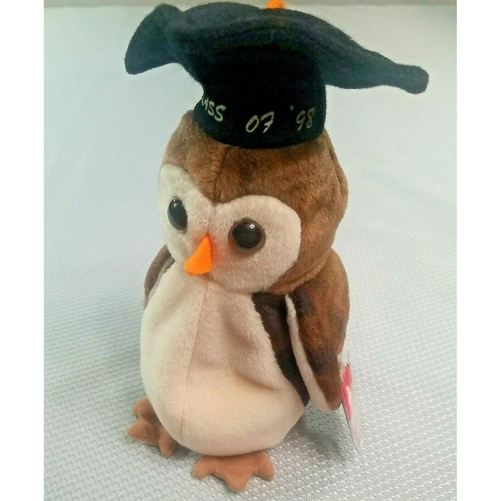 RARE VINTAGE TY Beanie Baby Wise the Owl Class of 